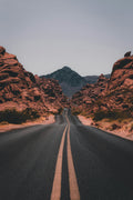Sunset Mountains Digital Wallpaper